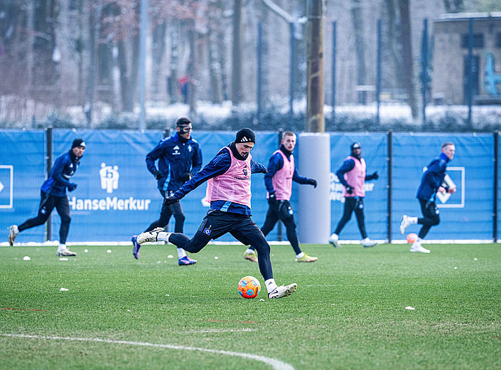 Winterliches Training im Volkspark