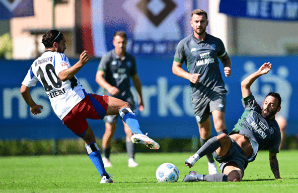 It was a hard-fought encounter between HSV and Cardiff City, particularly in the first half.