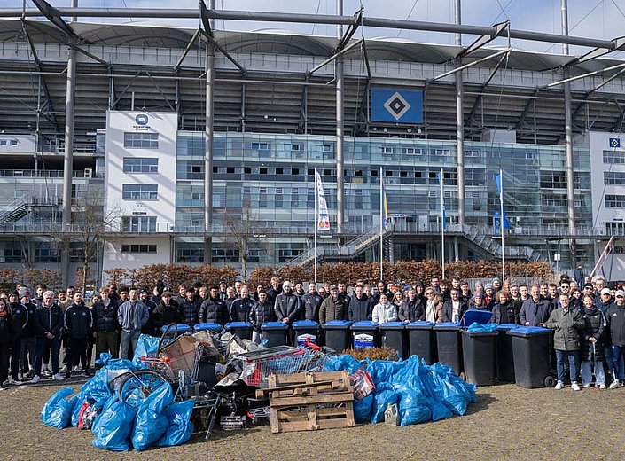 HSV macht mit bei „Hamburg räumt auf!“