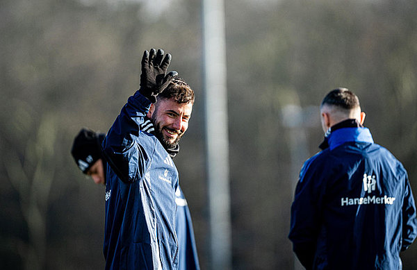 Marco Richter and his teammates were back at the Volkspark to prepare for the game against 1. FC Köln.