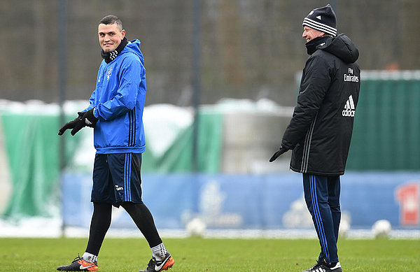 Kyriakos Papadopoulos im Training mit Markus Gisdol.