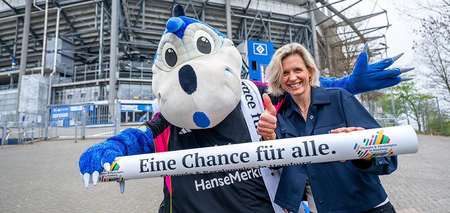 Dino Hermann startet Olympia-Staffellauf durch Hamburg