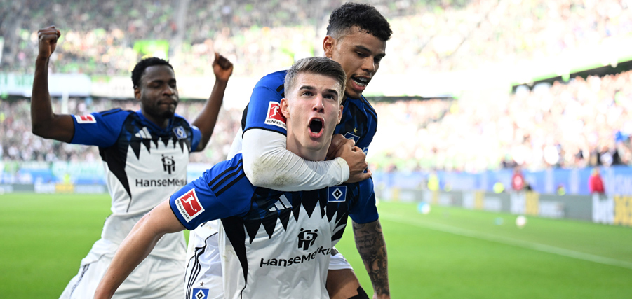 2:1 – HSV gewinnt Elfmeter-Fest in Wolfsburg